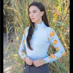 Kastel Denmark Raglan Oranges Long Sleeve Riding or Golf Shirt